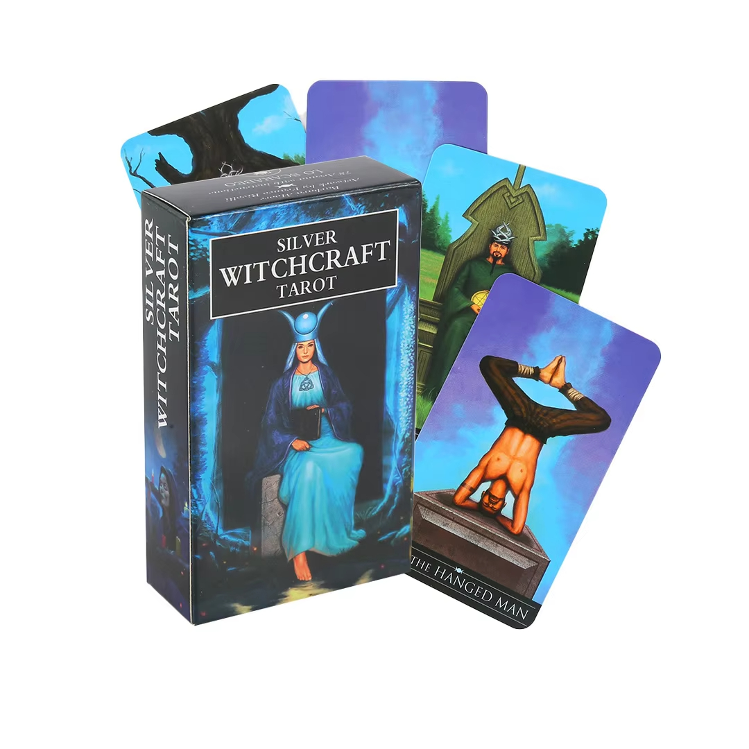 Board Game Oracle - Gran oferta, Tarot de brujería plateado,