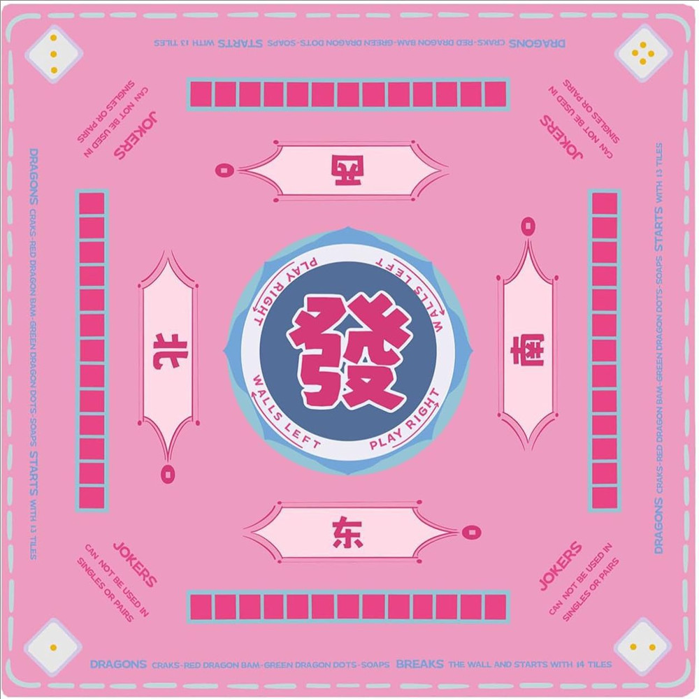Board Game Mahjong - Tapete de Mahjong de Goma Gruesa