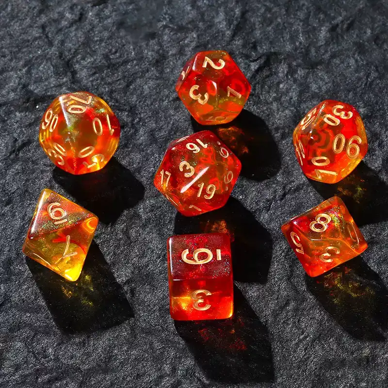 Juego de 7 Dados Poliédricos d - Board Game Font reseña y precio