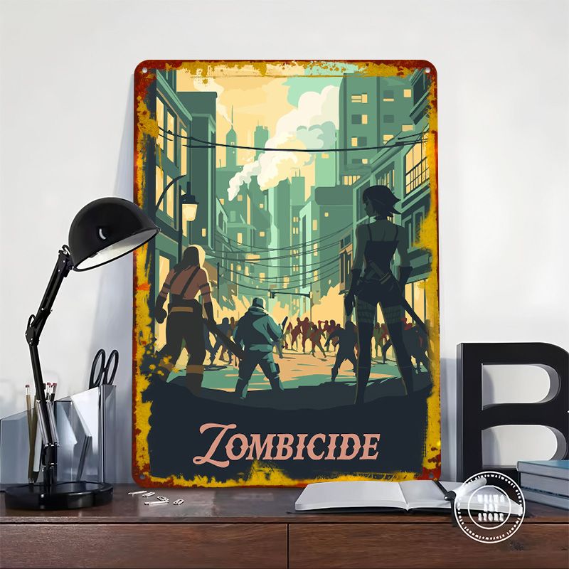 Placa Metálica Decorativa Insp - Board Game Zombicide reseña y precio