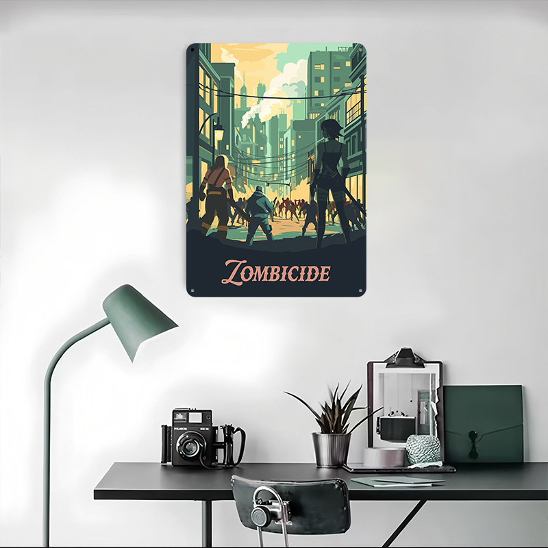 Placa Metálica Decorativa Insp - Board Game Zombicide reseña y precio