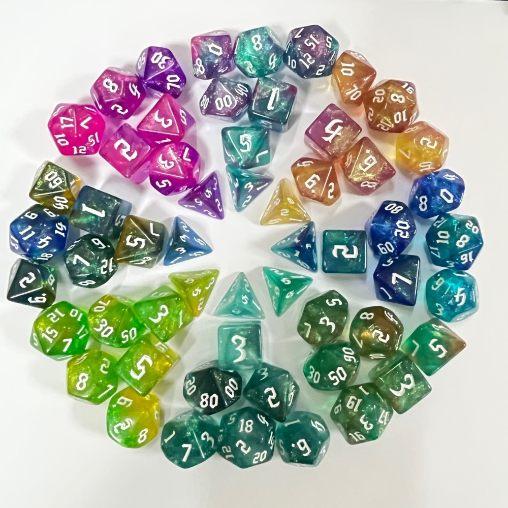 Juego de 7 dados poliédricos d - Board Game Font reseña y precio