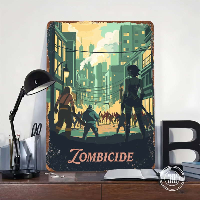 Póster Metálico Inspirado en e - Board Game Zombicide reseña y precio