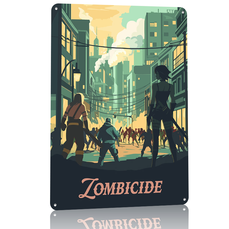 Póster Metálico Inspirado en e - Board Game Zombicide reseña y precio