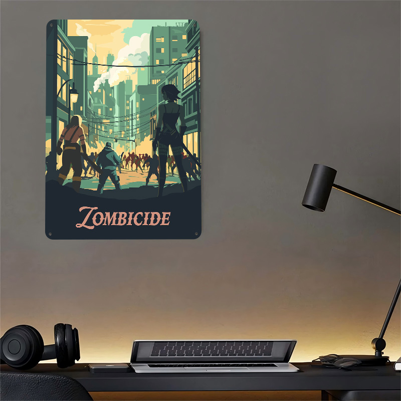 Póster Metálico Inspirado en e - Board Game Zombicide reseña y precio